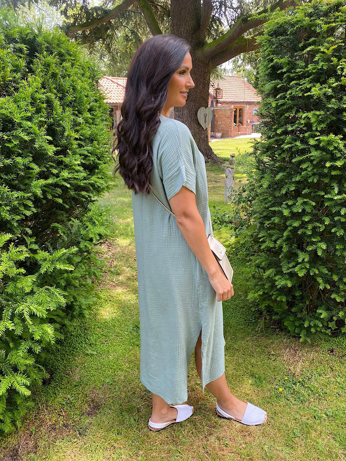 Textured Split Hem Dress Toni