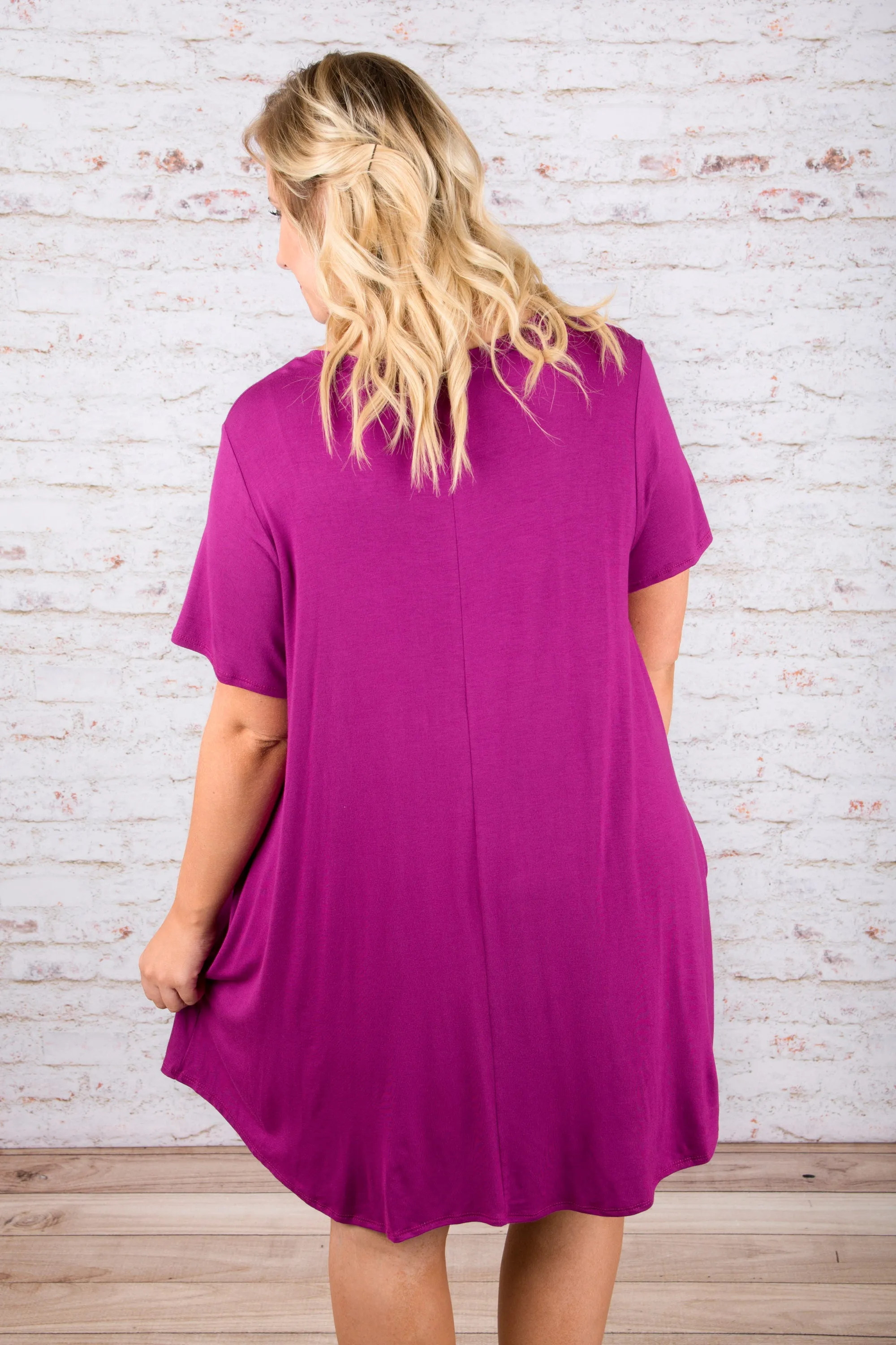 The Ellie Dress in Magenta - Shop Now