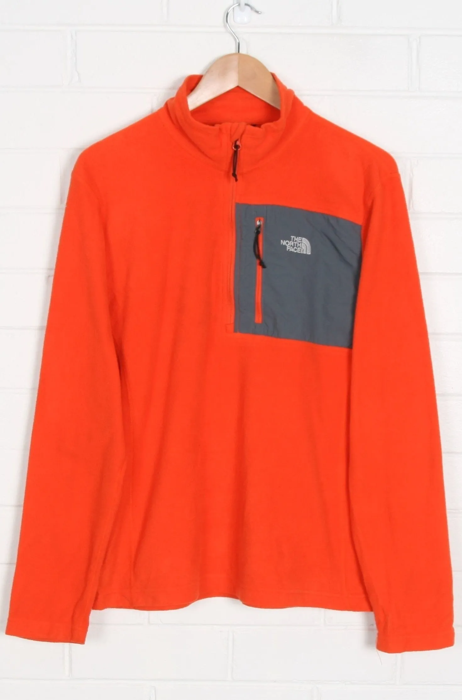 The North Face Orange Fleece 1/4 Zip - Size Medium