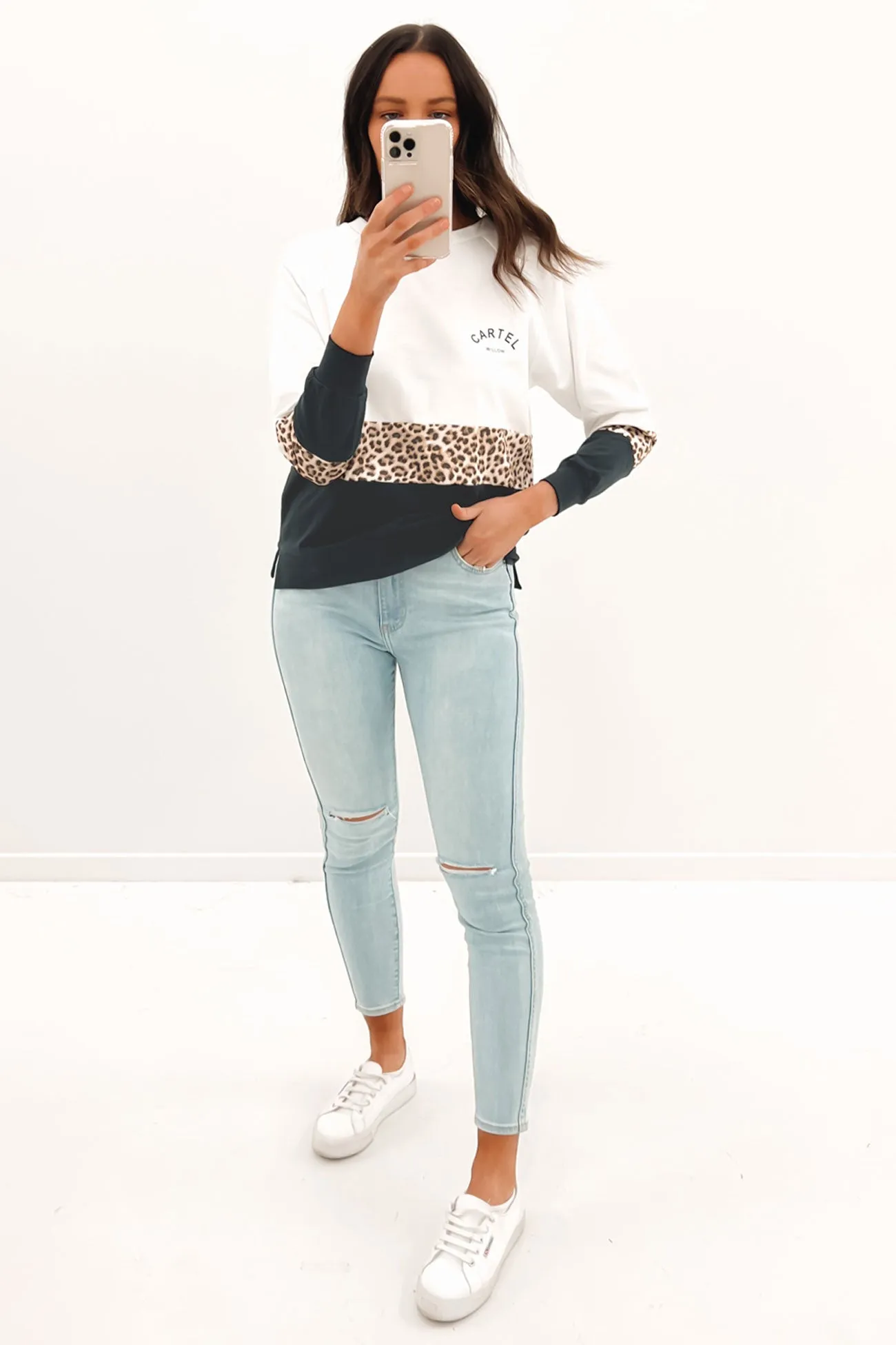 Tilly Sweater Mocha Leopard