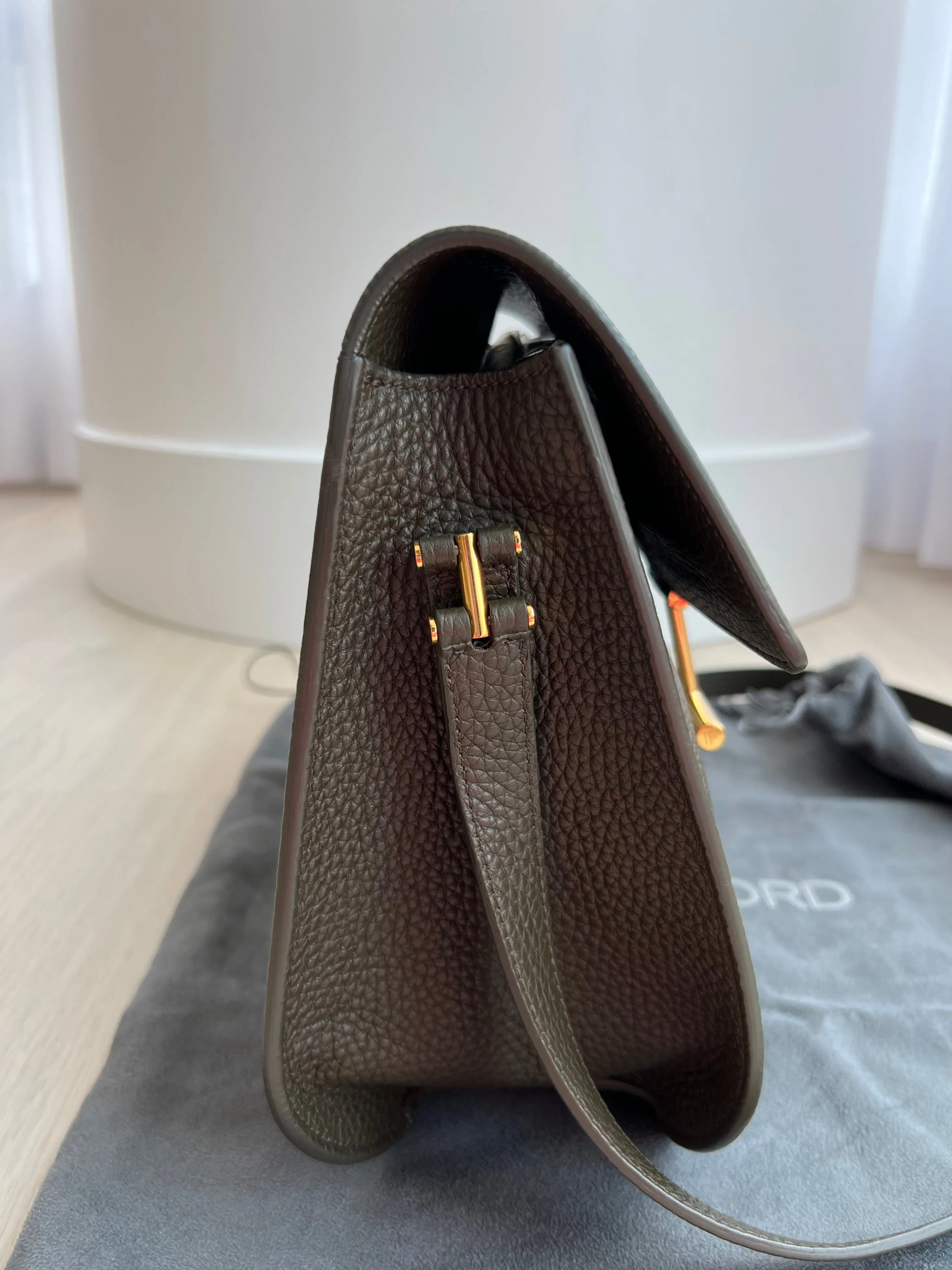 Tom Ford Grained Leather Tara Crossbody Bag