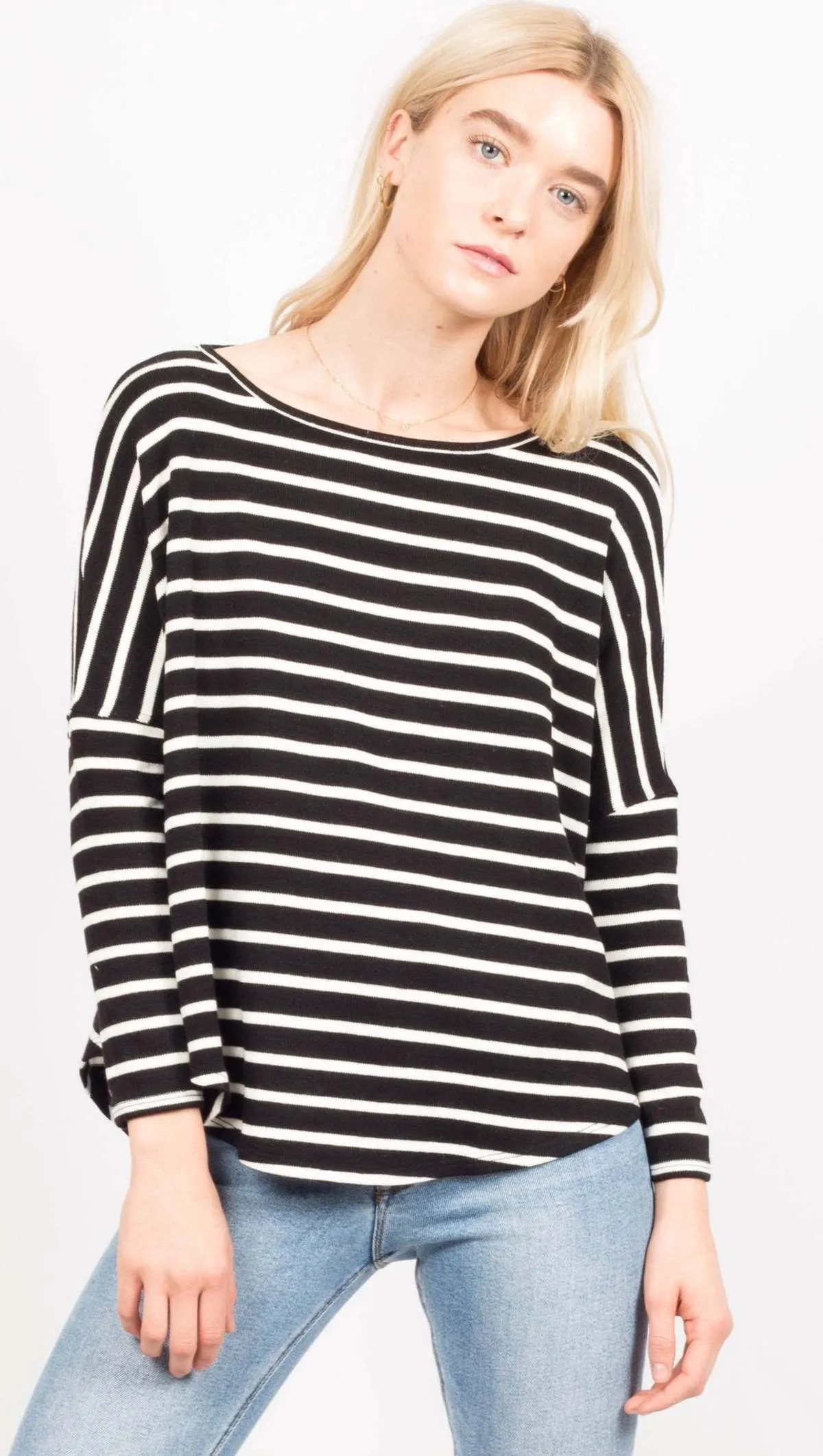 Tom Sweater - Black/White Stripe