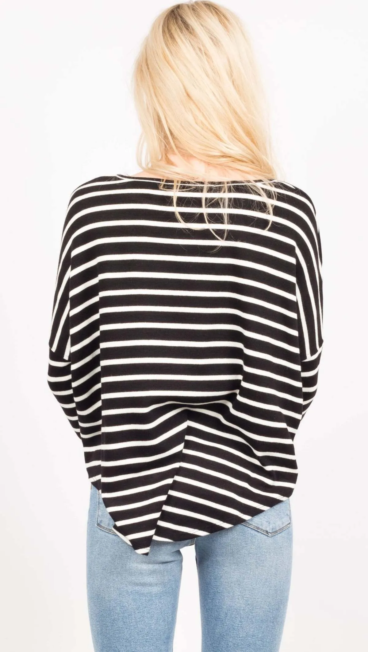 Tom Sweater - Black/White Stripe