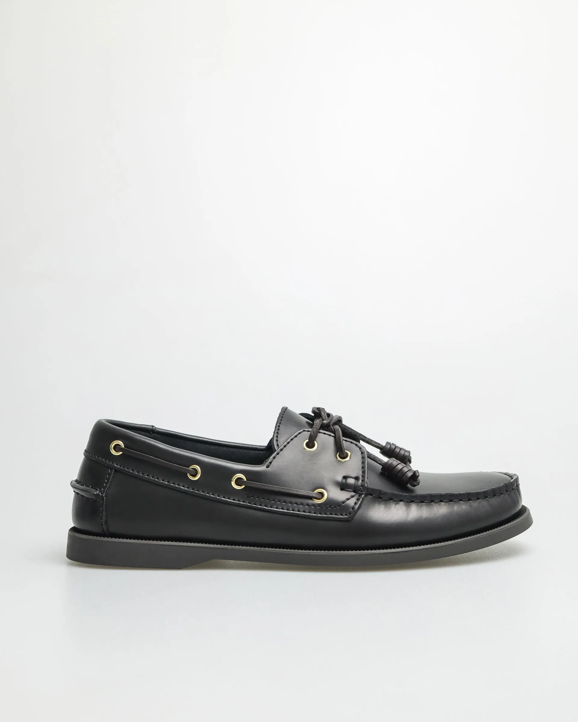 Tomaz BF999A Men's Black Boat Shoes