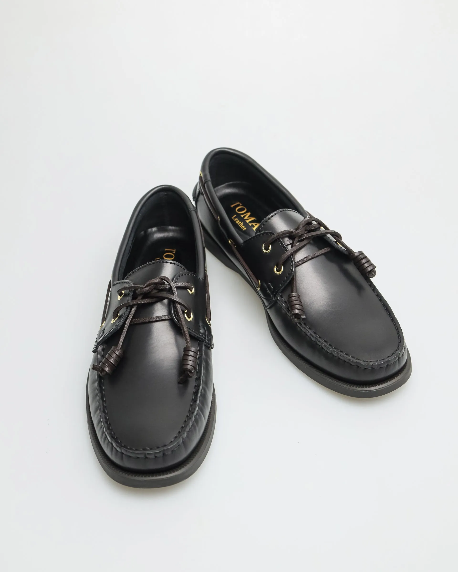 Tomaz BF999A Men's Black Boat Shoes