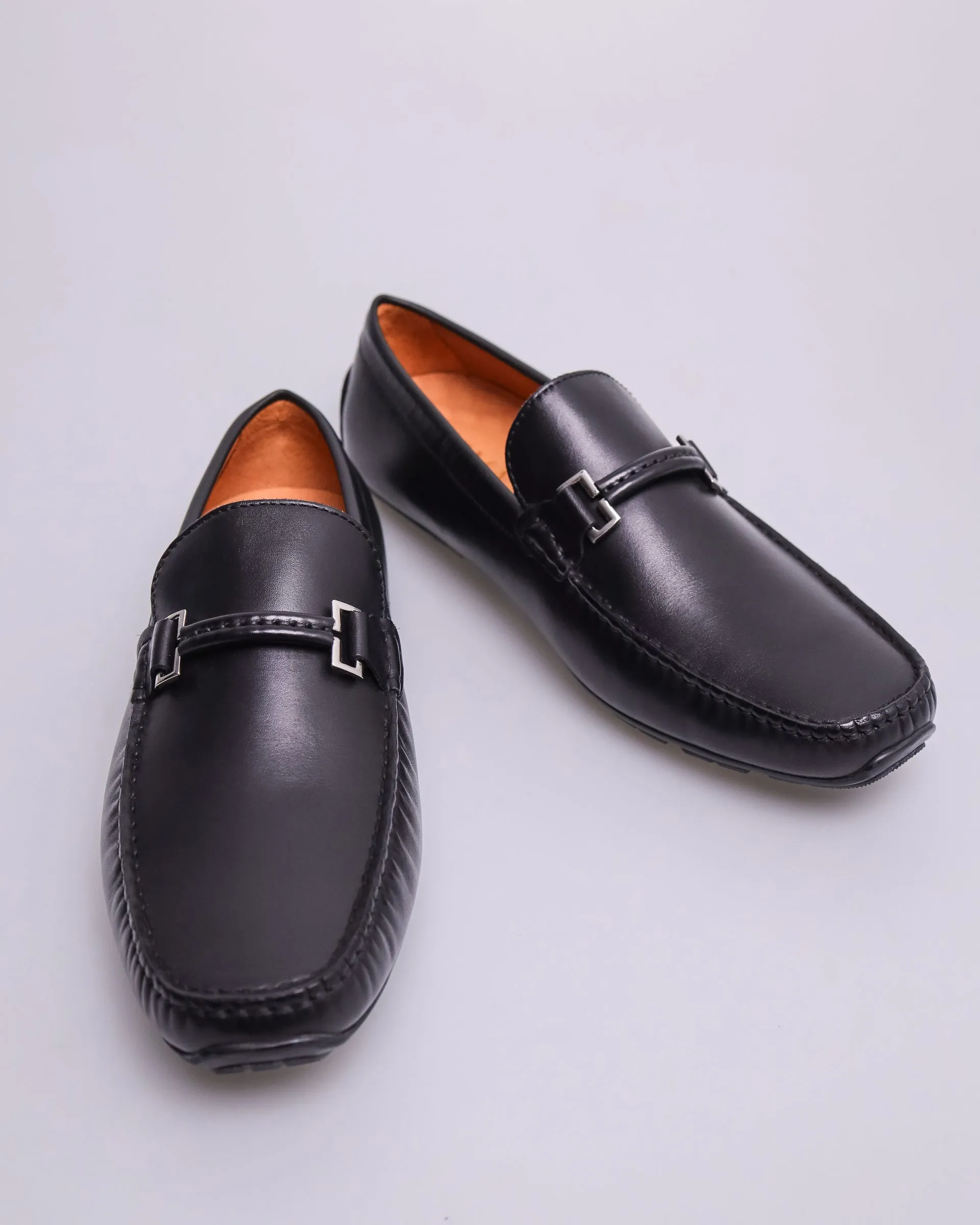 Tomaz C418B Men's Buckle Loafers Black