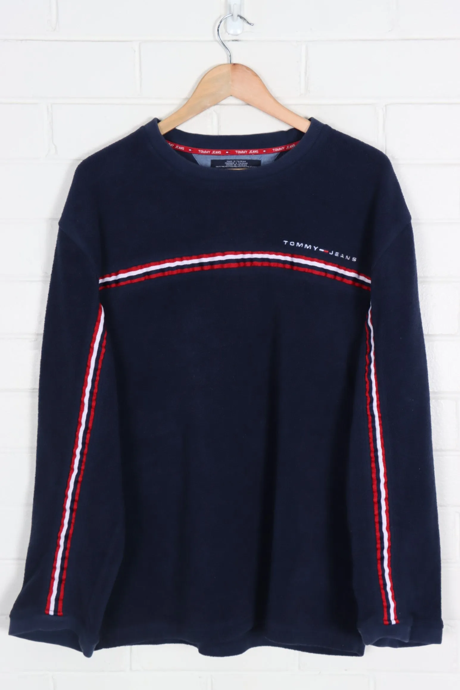 Tommy Hilfiger XL Striped and Embroidered Fleece