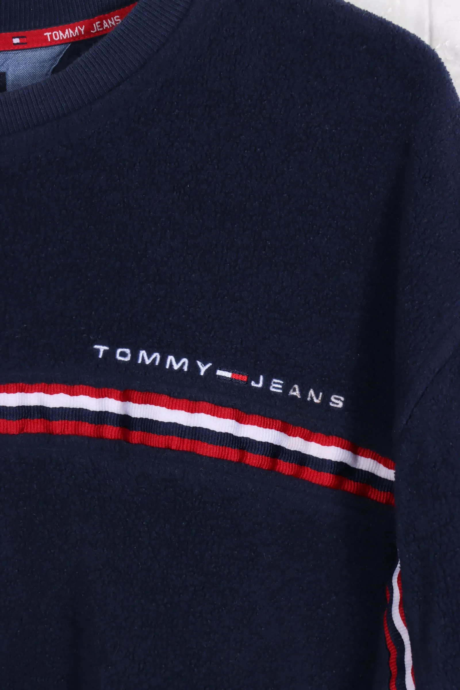 Tommy Hilfiger XL Striped and Embroidered Fleece