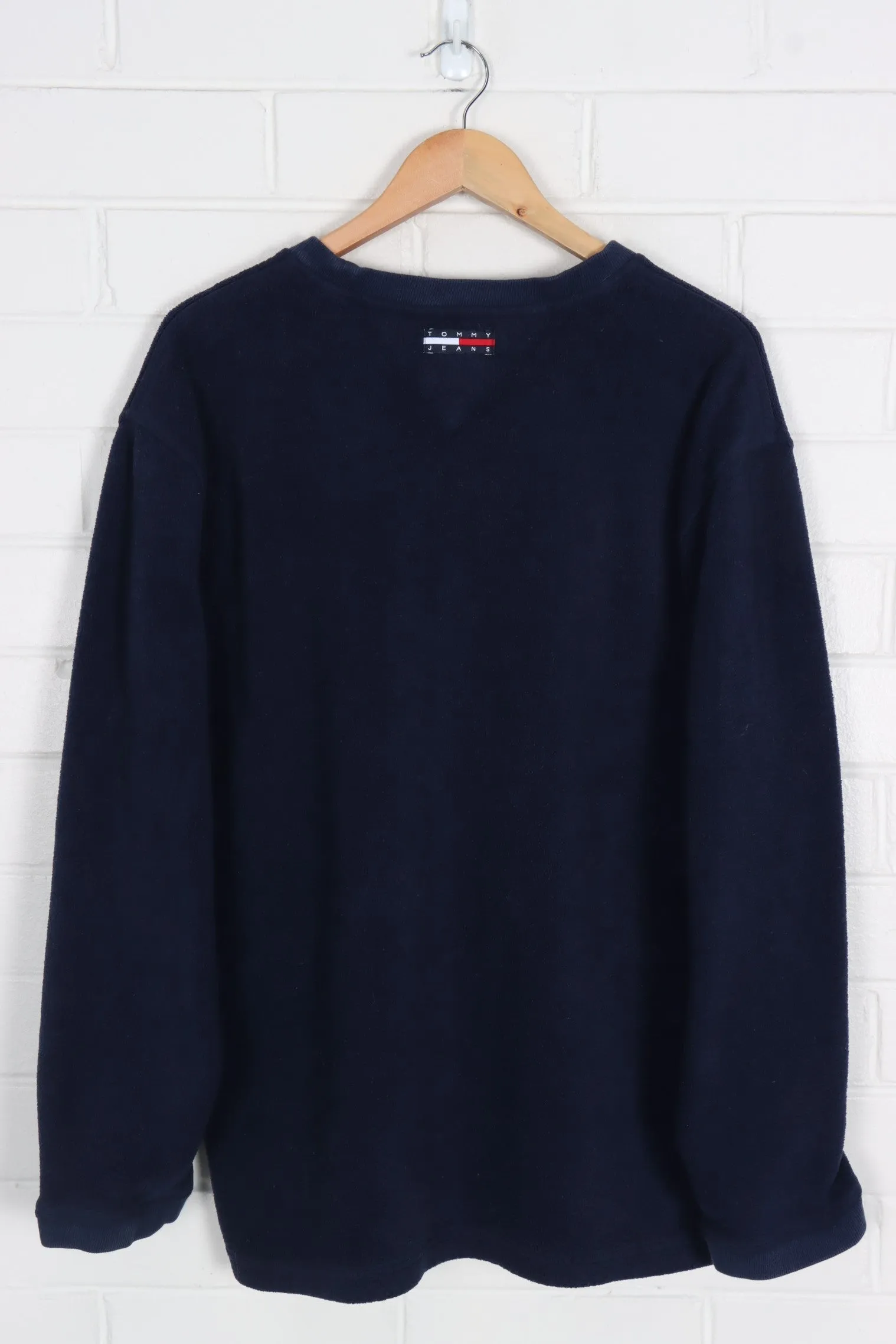 Tommy Hilfiger XL Striped and Embroidered Fleece