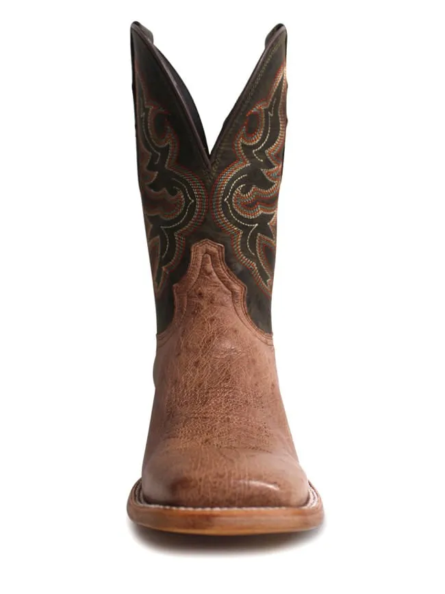 Tony Lama rum smooth ostrich boots