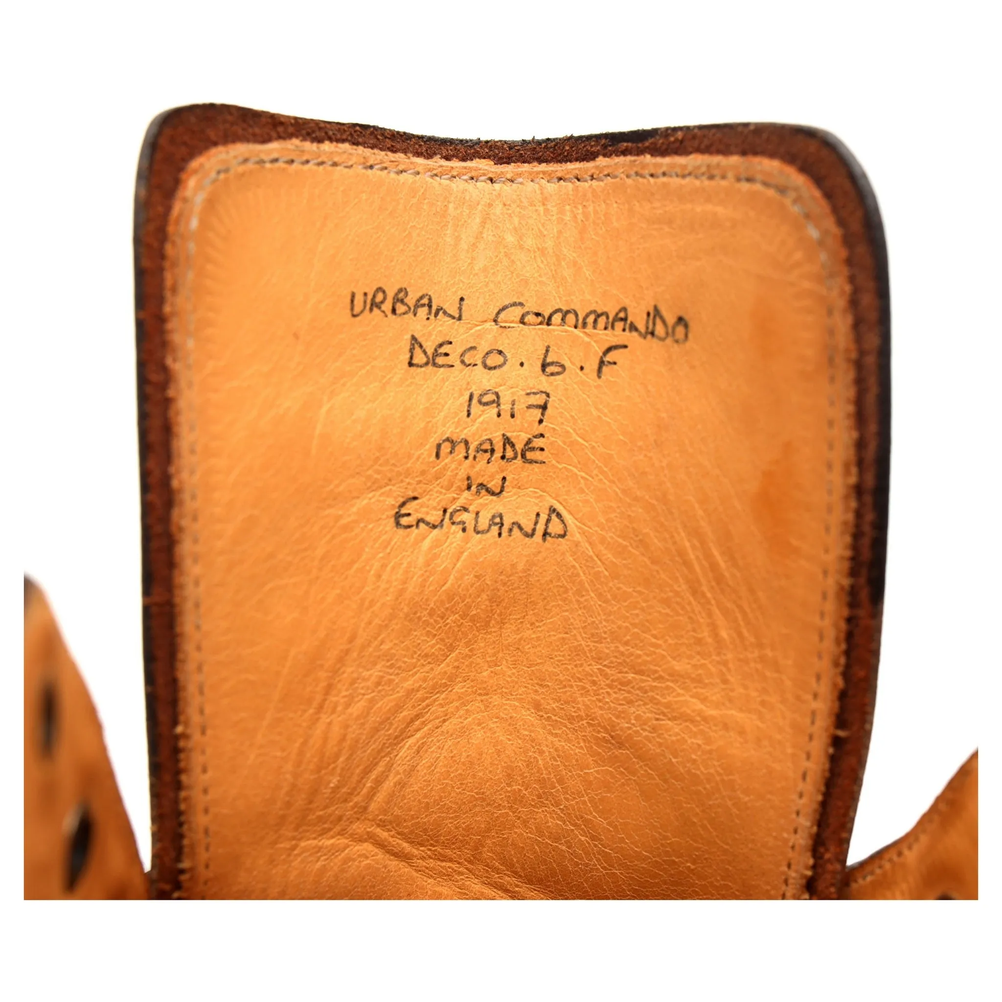 'Urban Commando' Tan Brown Leather Boots UK 6 F