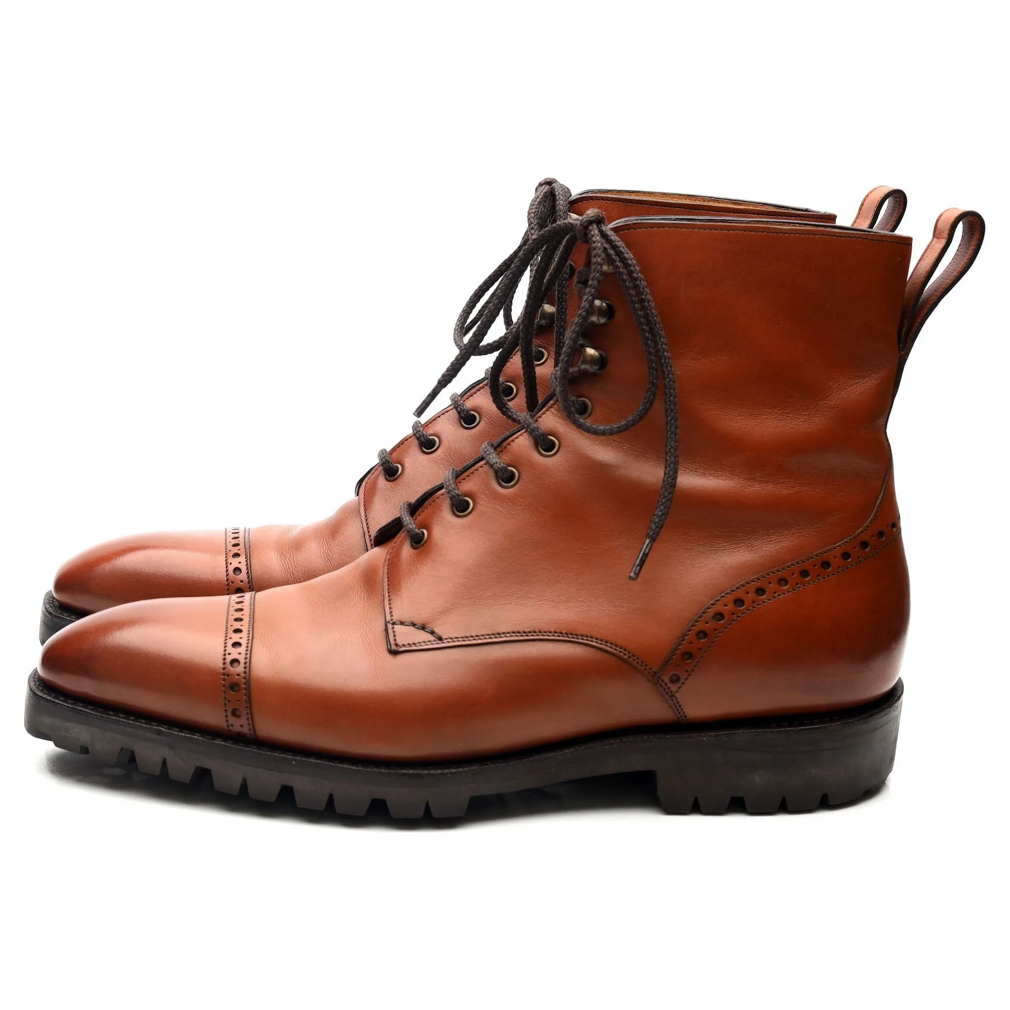 'Urban Commando' Tan Brown Leather Boots UK 6 F