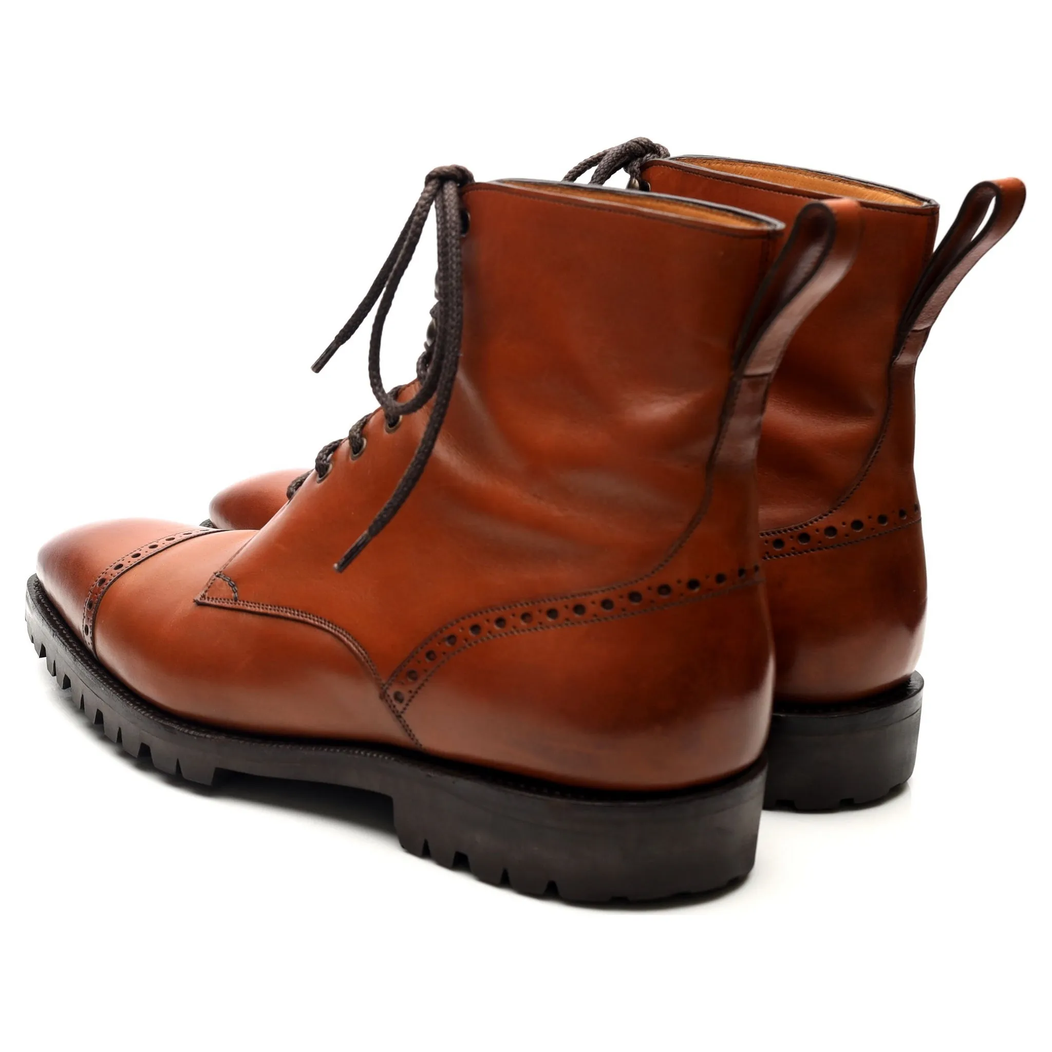 'Urban Commando' Tan Brown Leather Boots UK 6 F