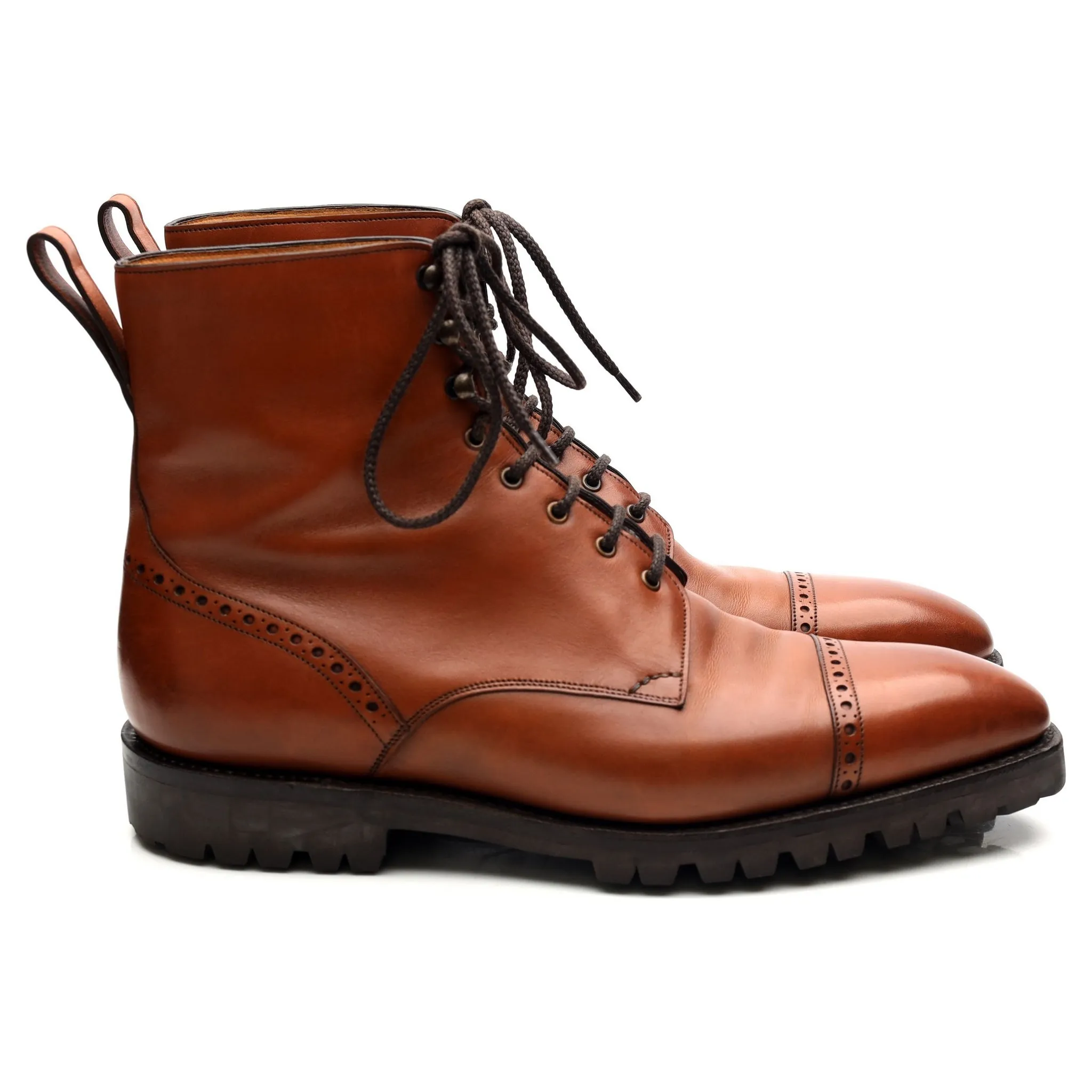 'Urban Commando' Tan Brown Leather Boots UK 6 F