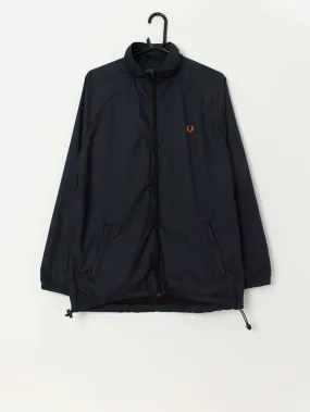 Vintage Fred Perry windbreaker jacket in navy and orange – Medium