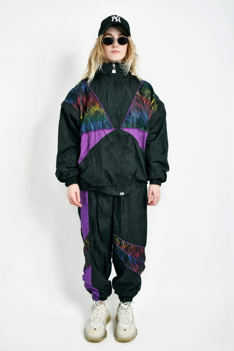 Vintage windbreaker tracksuit set