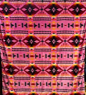 Western Trading Plush Fleece Blanket - Pink