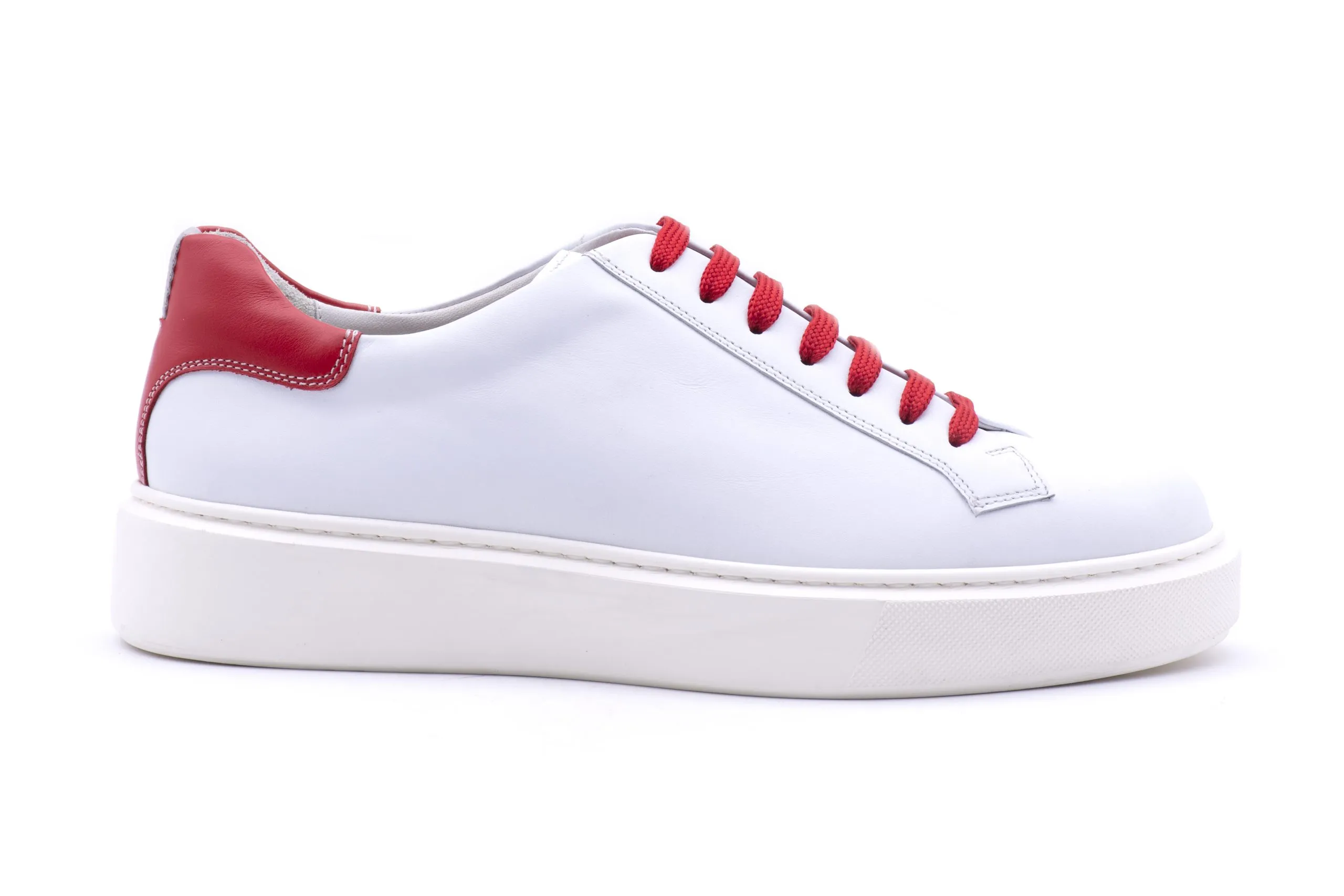 White and red leather sneakers - Results: White and red leather athletic shoes