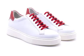 White and red leather sneakers - Results: White and red leather athletic shoes