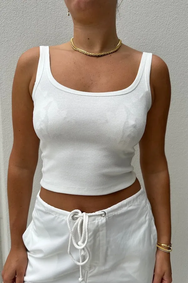 White Crop Top