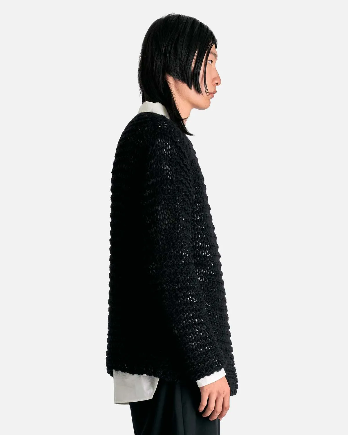 Wide Gauge Sweater - Black