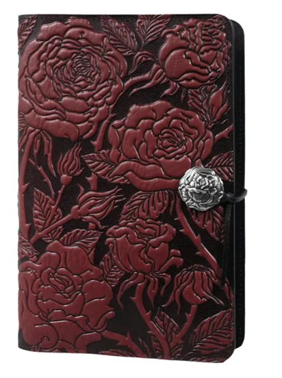 Wild Rose Leather Journal - Handmade Vintage Style Notebook