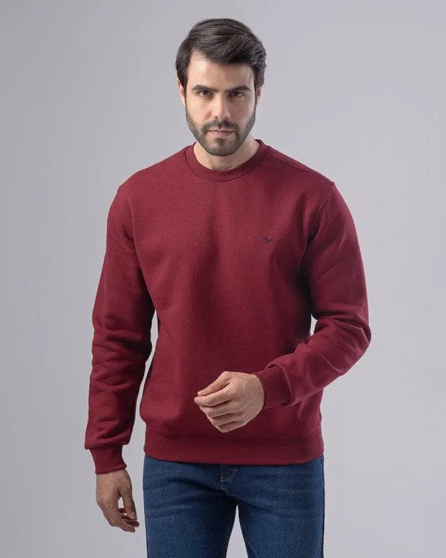 Wine Round Neck Sweatshirt