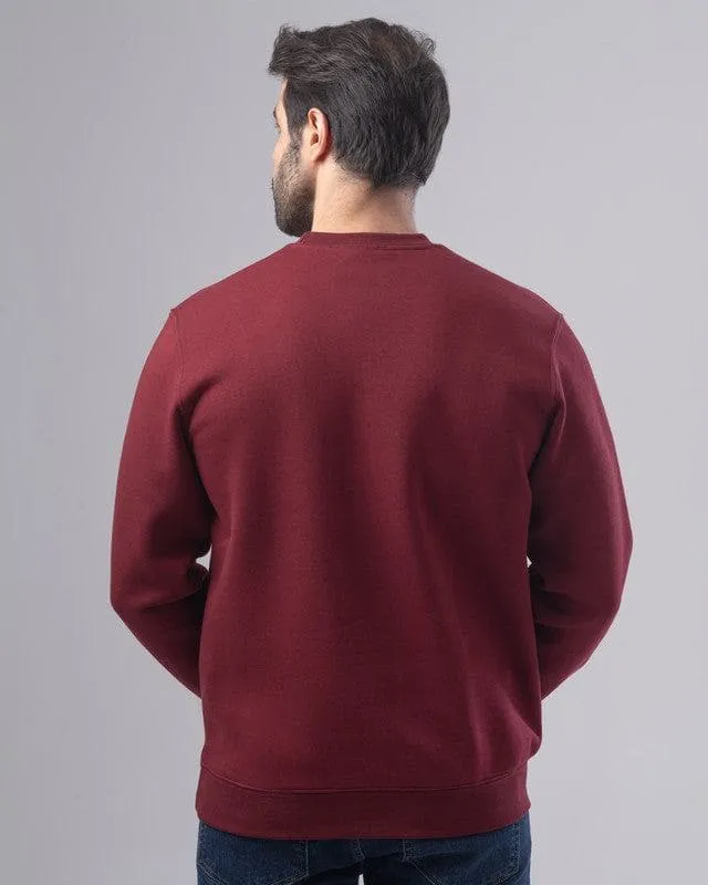 Wine Round Neck Sweatshirt