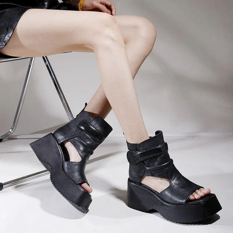 Women's Leather Casual Shoes - Sandals, Pumps, Ankle Boots (FC124)