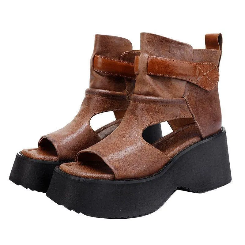 Women's Leather Casual Shoes - Sandals, Pumps, Ankle Boots (FC124)