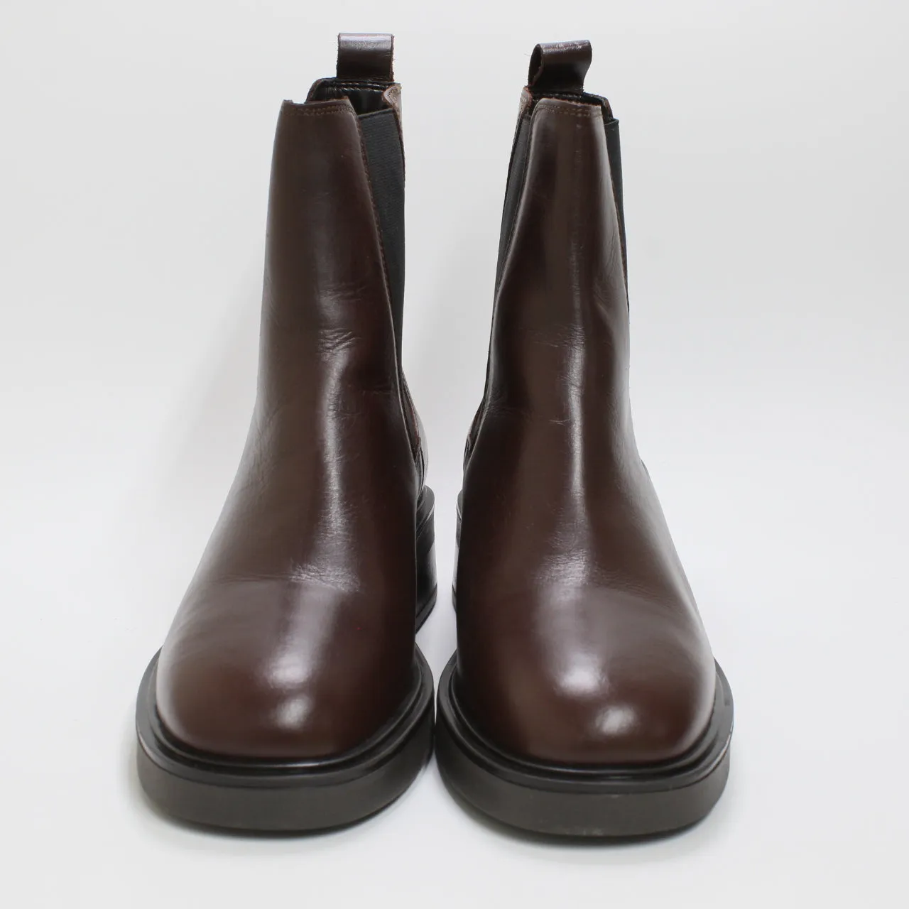 Women's Office Ankle Boots - Attention Clean Chelsea in Chocolate Leather