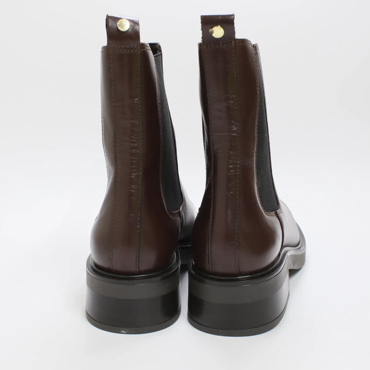 Women's Office Ankle Boots - Attention Clean Chelsea in Chocolate Leather